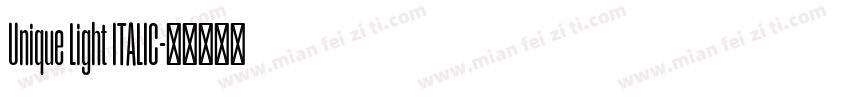 Unique Light ITALIC字体转换
